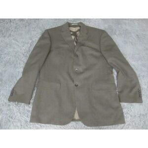 Oscar De La Renta Blazer Mens 42R Gray Brown Wool Coat Classic Suit Jacket‎